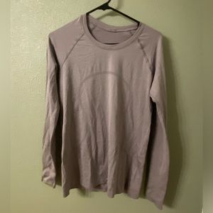 lululemon run swiftly tech long sleeve work out shirt lilac 10